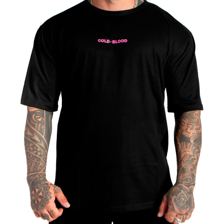 POLERA BASIC BLACK & FUCHSIA